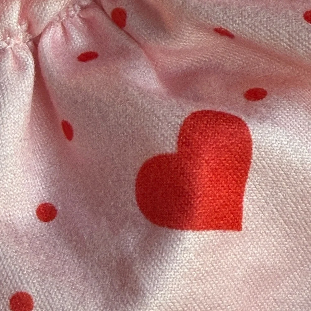 Pink Heart Ruffle Bloomers bottoms Baby Infant size 3/6 months